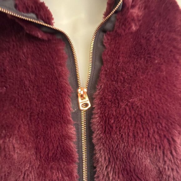 Lucky Brand Merlot Funnel Neck Faux Fur Jacket - Picture 4 of 8
